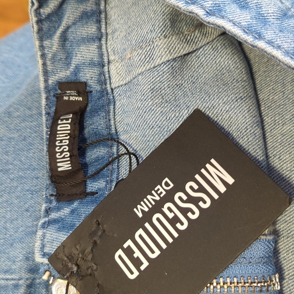 Missguided Single Split Denim Mini Skirt - Picture 9 of 12